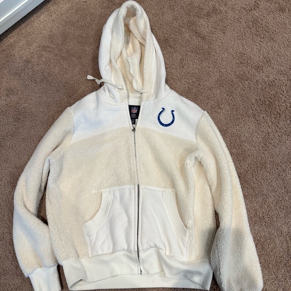 NFL Other - NFL White and Cream Hoodie with Blue Logo